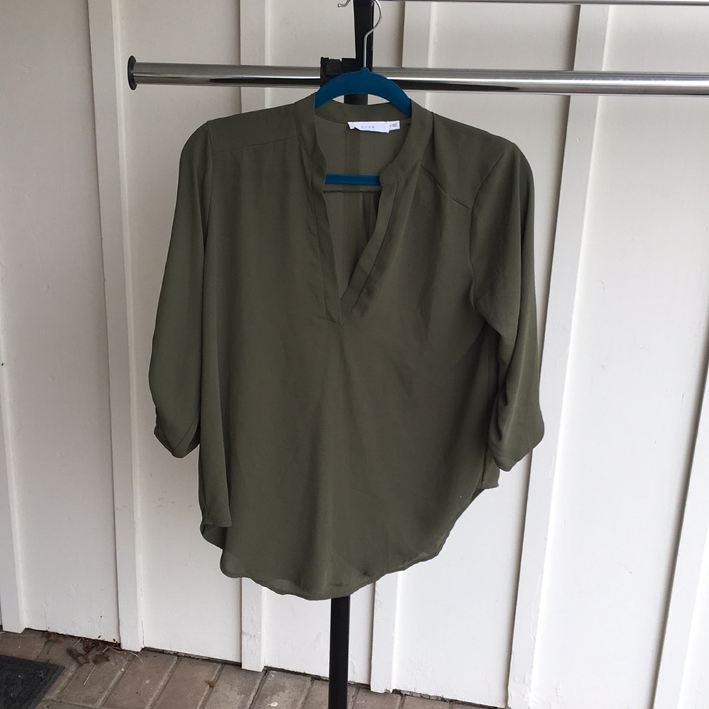 Lush army green blouse